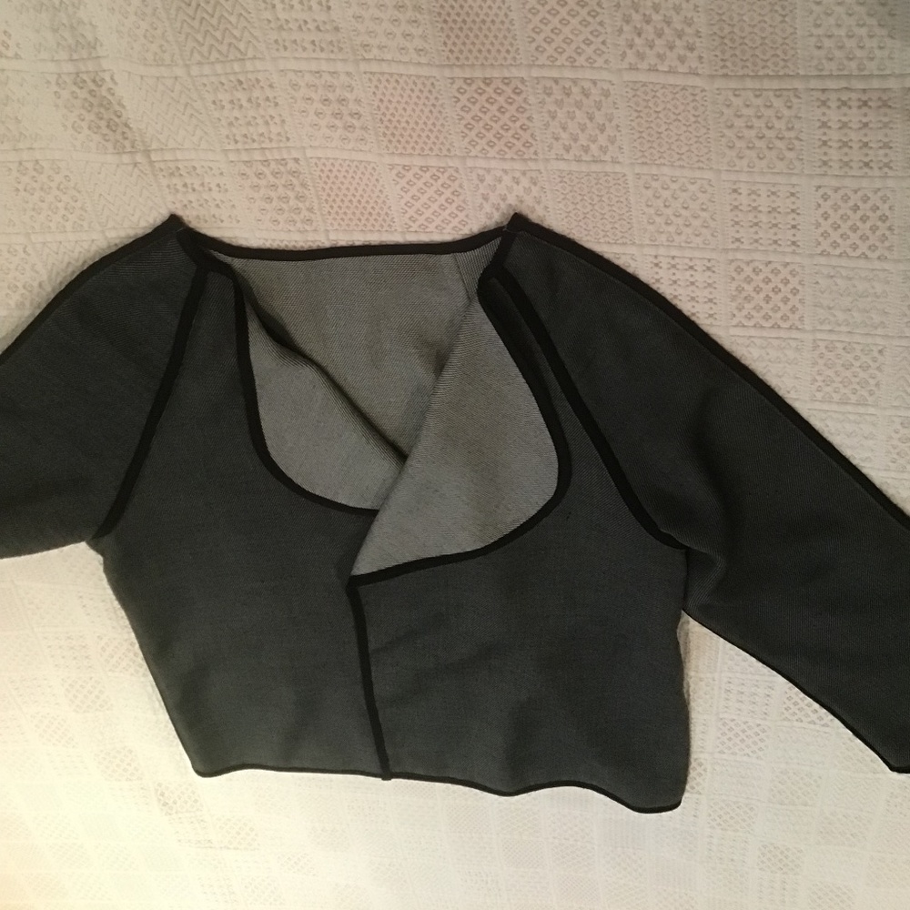 Causal grey jacket reversible jacket.
